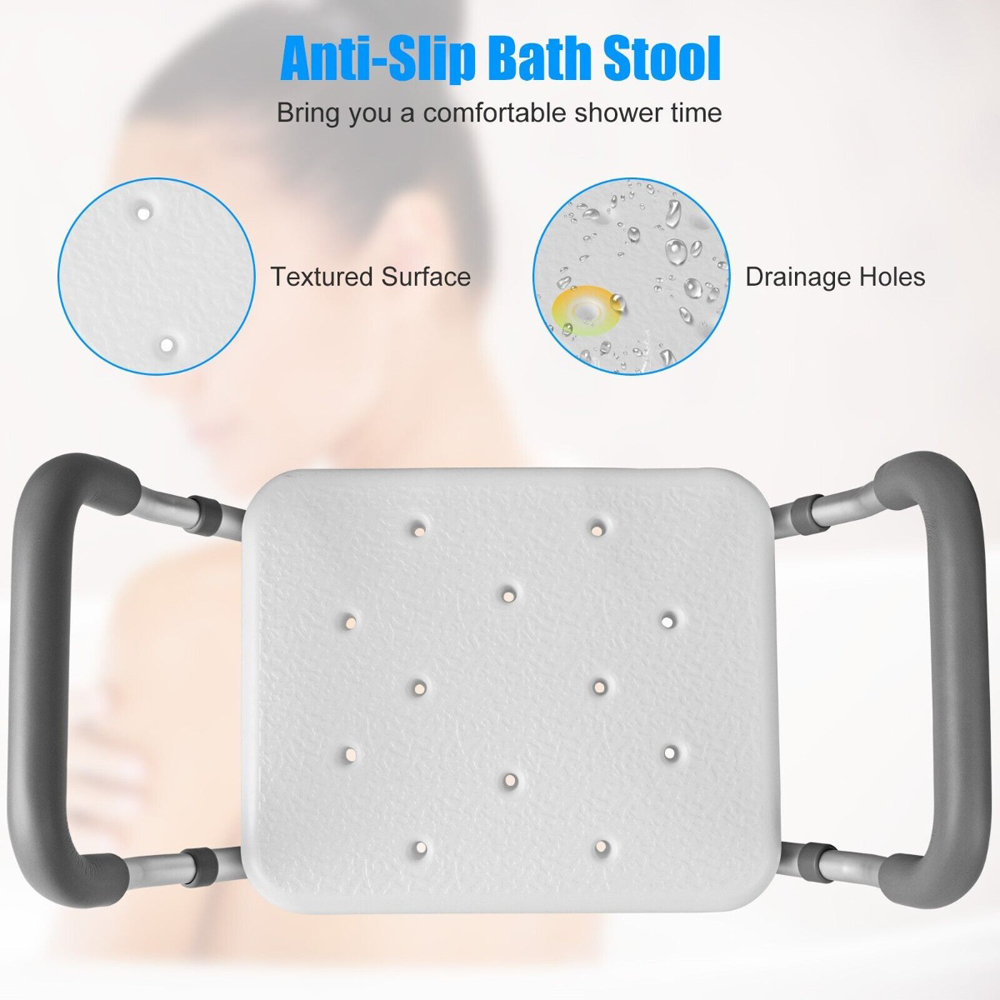 Costway Shower Bench with Detachable Padded Arms Image 5