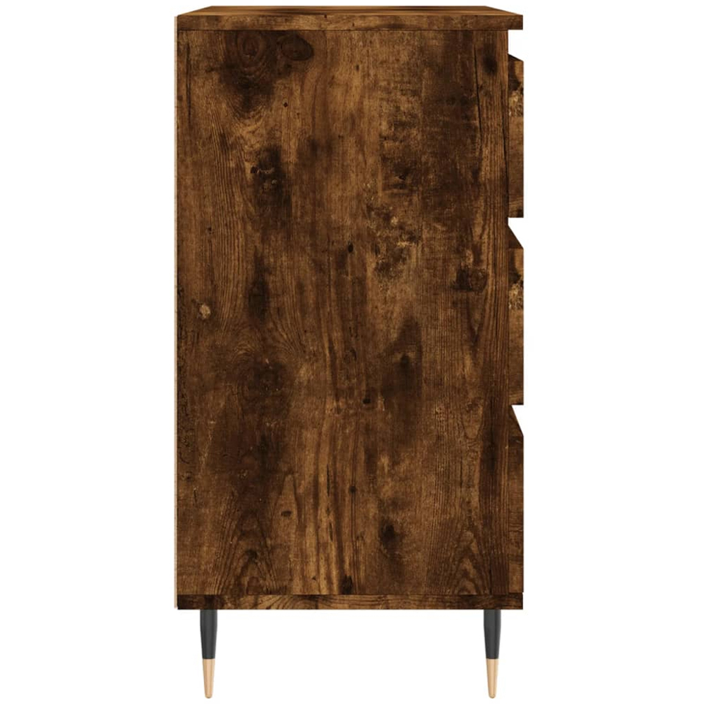 vidaXL 3 Drawer Smoked Oak Sideboard Image 7