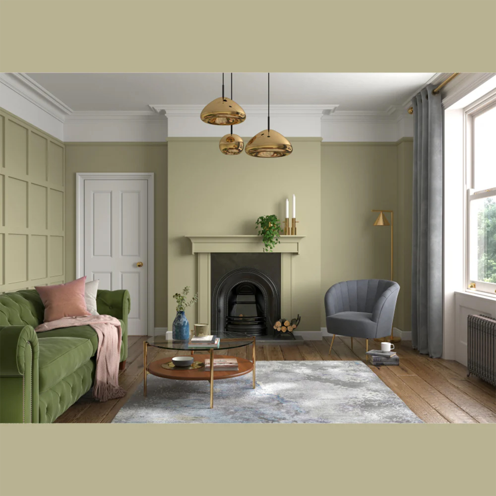 Dulux Heritage Walls and Ceilings Veranda Green Velvet Matt Emulsion Paint 1L Image 4