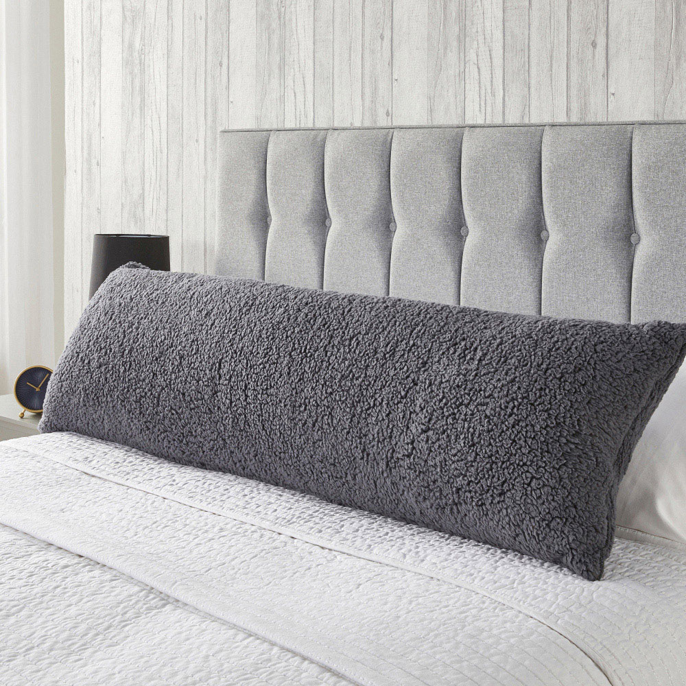 Downland Huggleland Double Grey Fleece Bolster Pillow Image 2