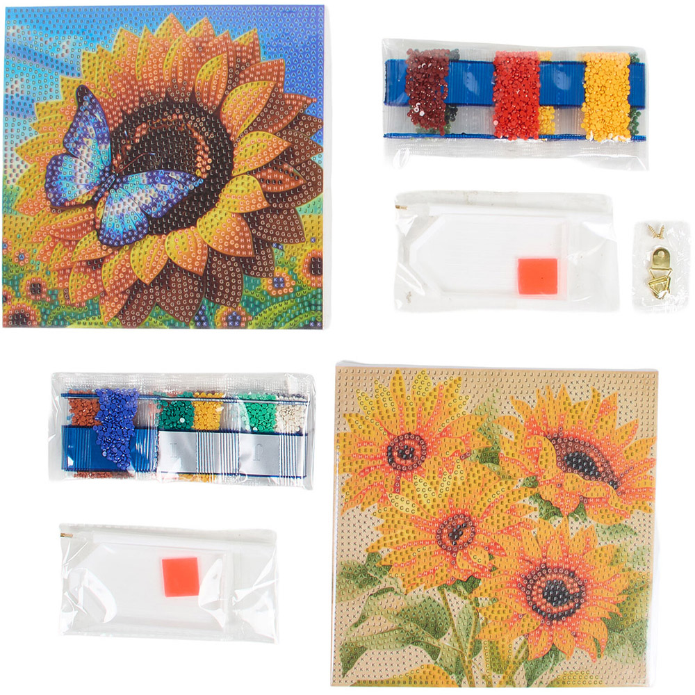 Pack of 2 Crystal Sunflower Canvas Set Image 5