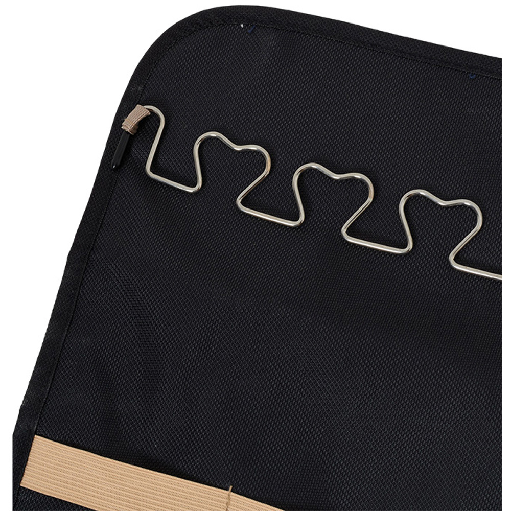 Living and Home Black and Light Brown Double Sided Hanging Jewellery Organiser with 48 Pockets Image 6