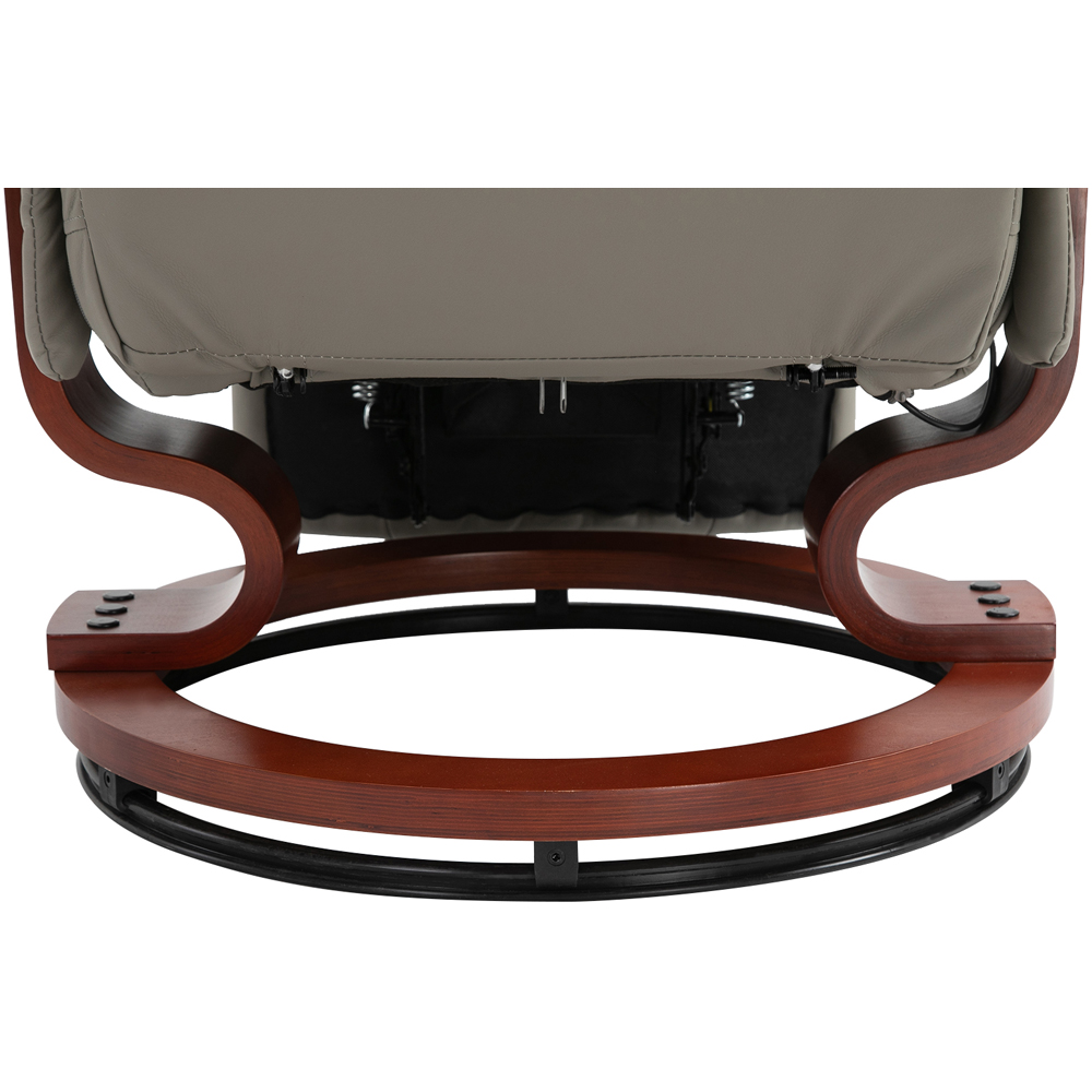 Portland Grey Faux Leather Manual Recliner Chair Image 3