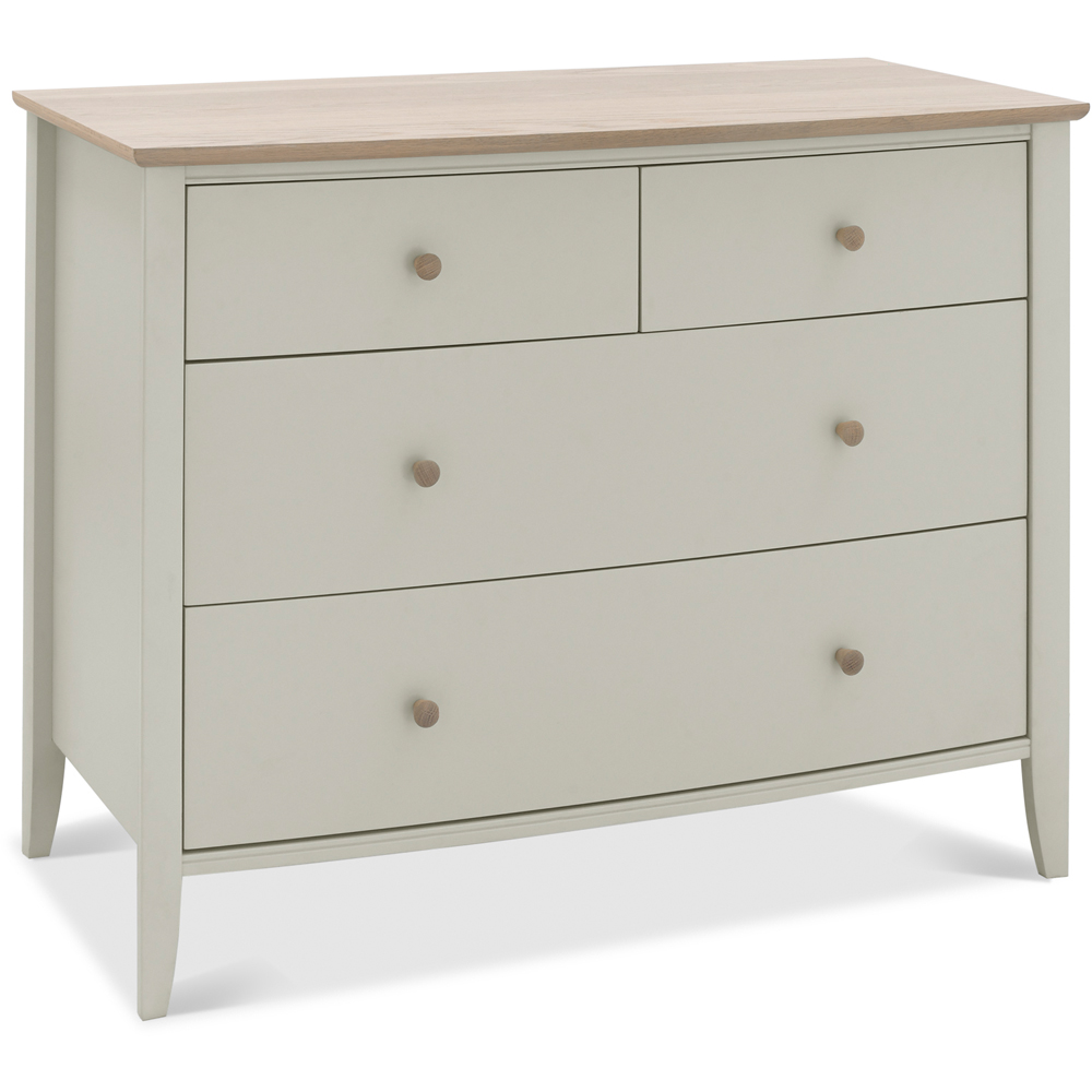 Bentley Designs Whitby 4 Drawer Scandi Oak and Soft Grey Chest of Drawer Image 2