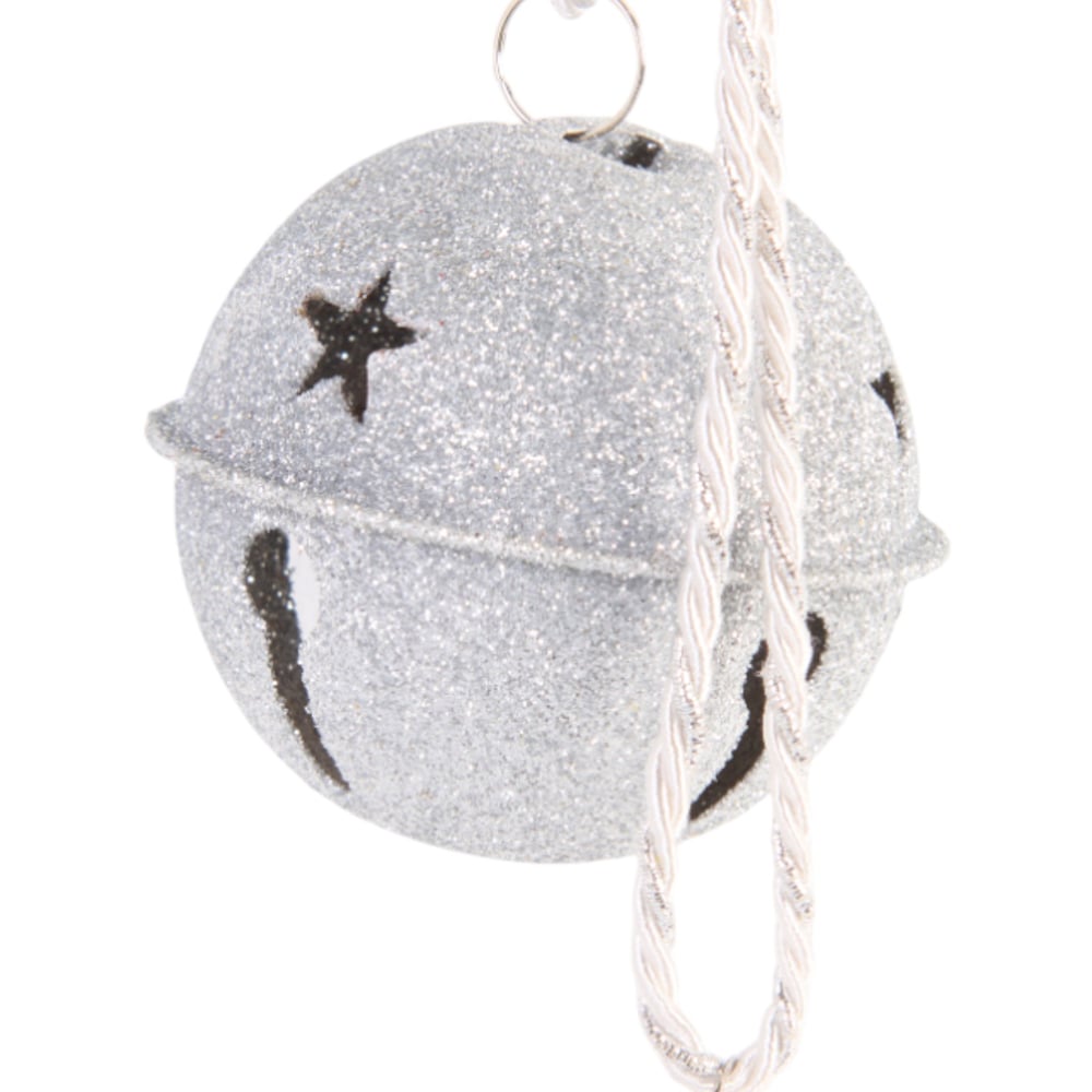 Traditional Christmas Glitter Bells Star Hanging Decoration Image 2