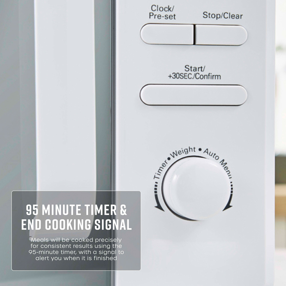 Swan SM4421WHT White Microwave Digital 20L 800W Image 5