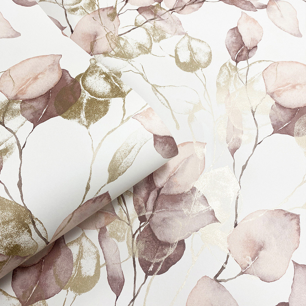 Muriva Eucalyptus Blush Wallpaper Image 2