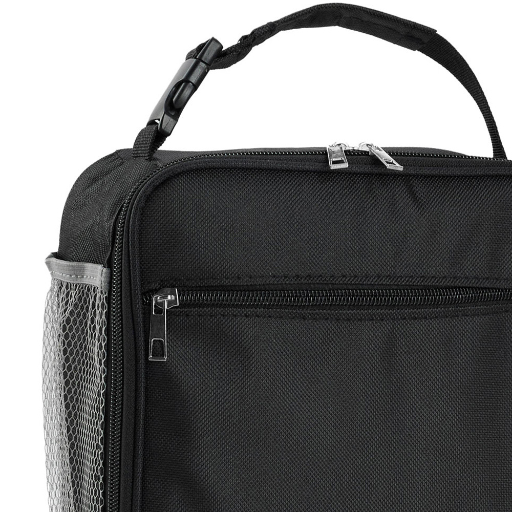 Living and Home Black 600D Oxford Cloth Portable Insulated Lunch Bag Image 5