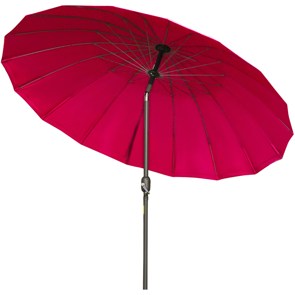 Outsunny Wine Red Crank and Tilt Parasol 2.5m Image 1
