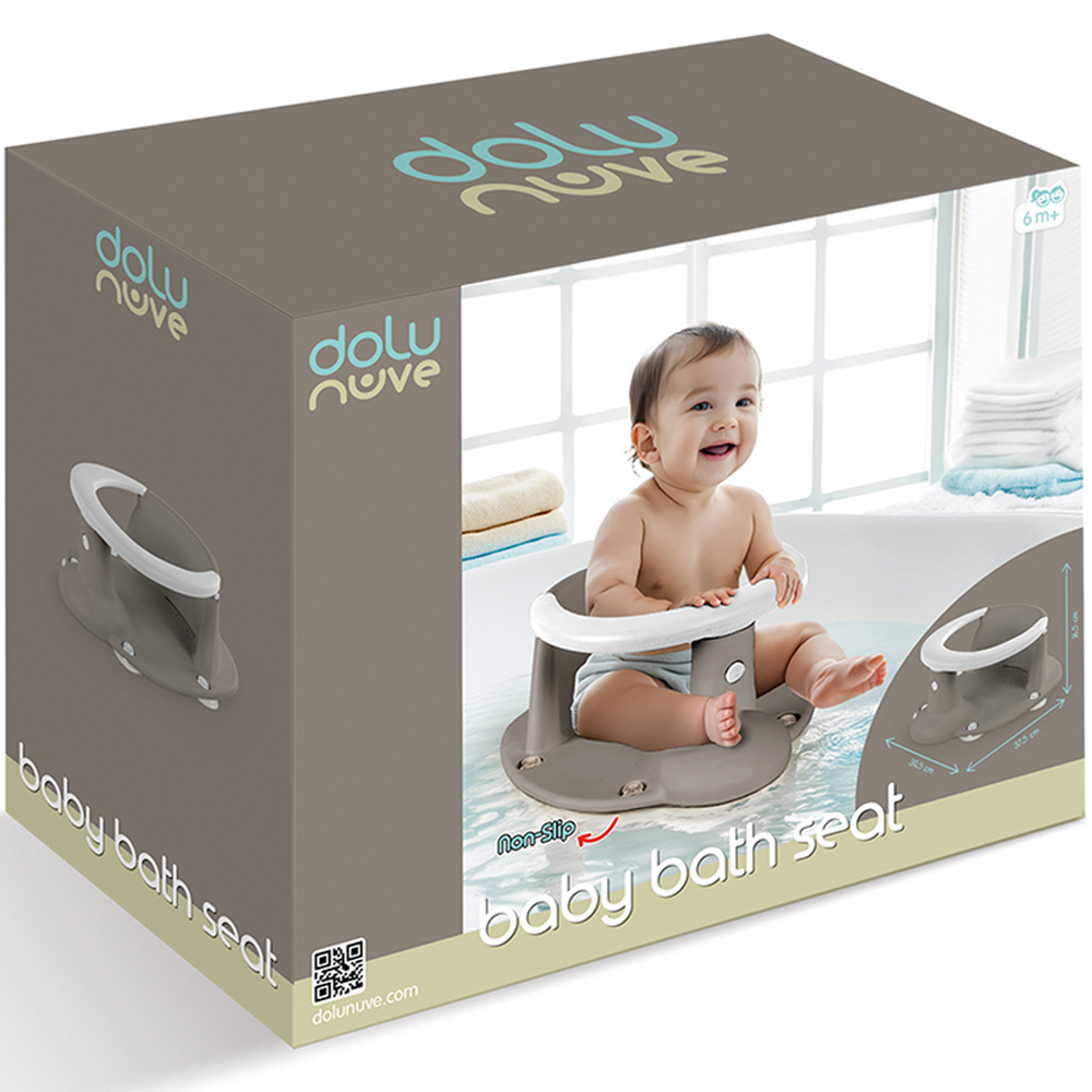 Dolu Stone Grey Baby Bath Seat Image 2