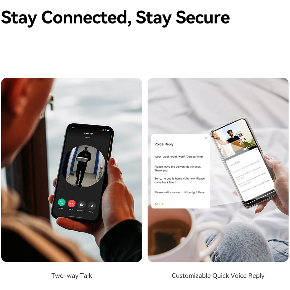 IMOU 3 Piece Black 4MP QHD Smart Wireless Doorbell Kit Image 9