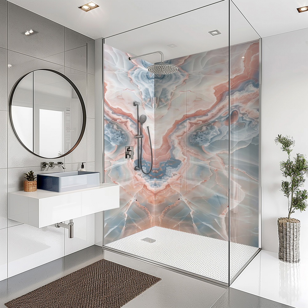 Splashbax Premium Artisan Onyx Summer Sky Acrylic Bathroom Wall Panel 2400 x 800mm Image 4
