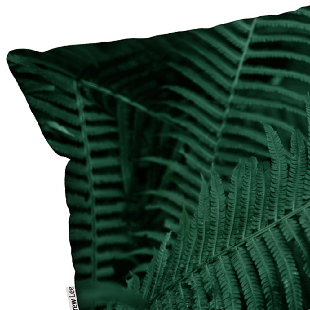 Benjamin Tate Design Deep Green Fern Leaves Cushion 45 x 30cm Image 2