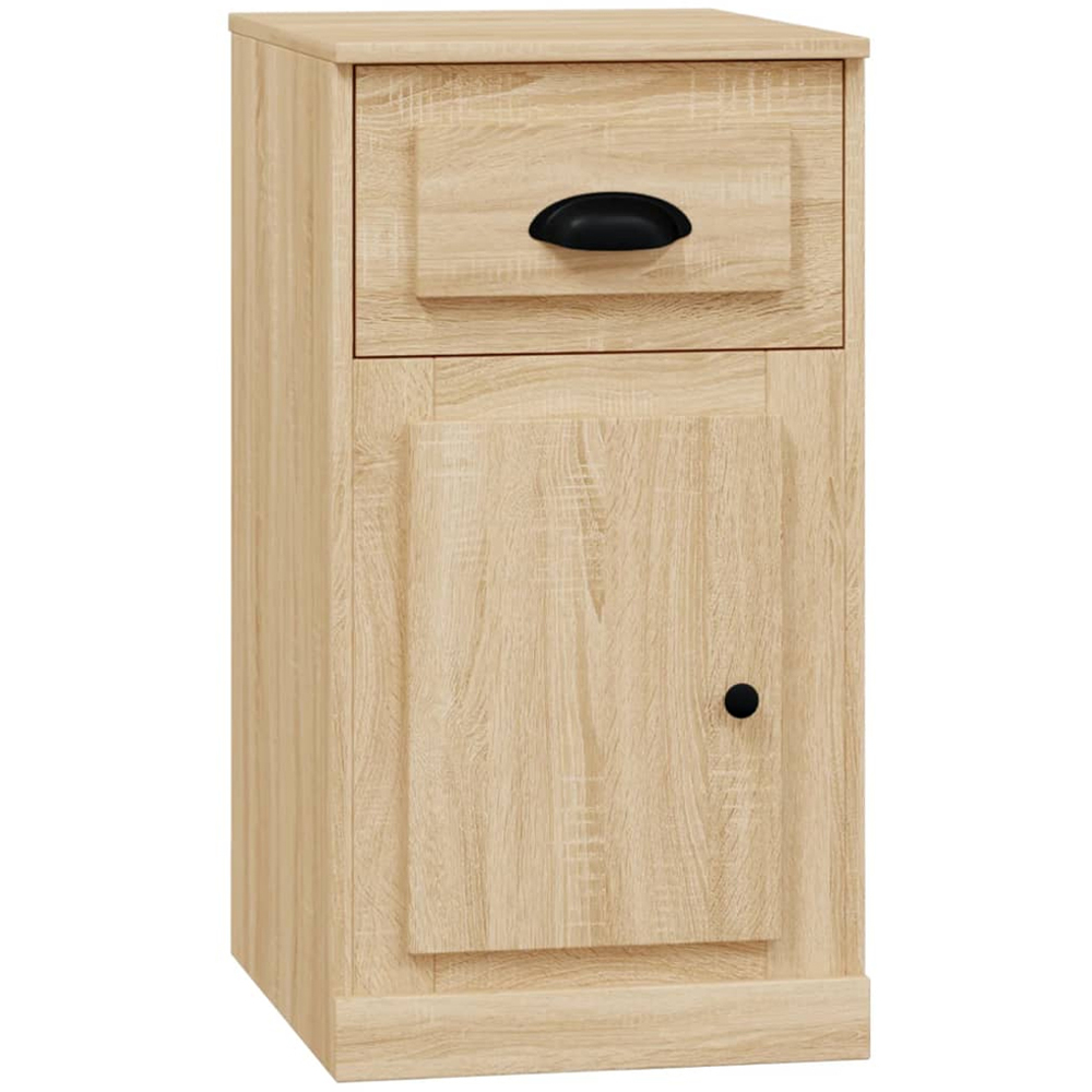 vidaXL Single Door Single Drawer Sonoma Oak Side Cabinet Image 2