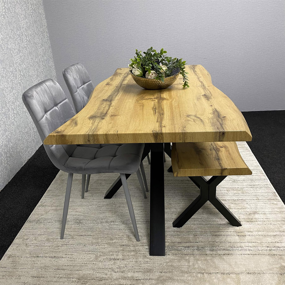 Kosy Koala 4 Seater Wooden Dining Set Grey Image 8