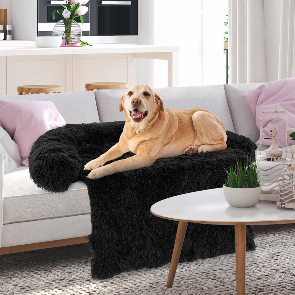 Costway Large Black Dog Mat Couch Cover Protector Image 2