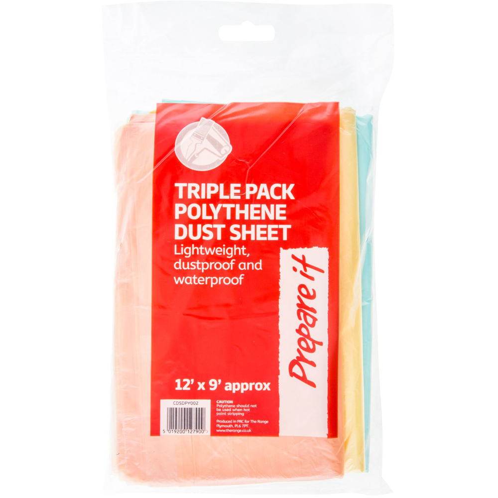 Prepare It 3 Piece Polythene Dust Sheet Image