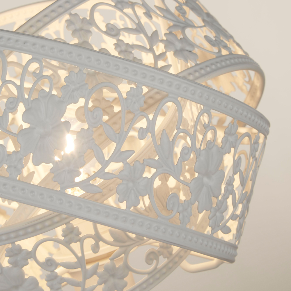 Lighting Collection Willa White Table Lamp Image 4