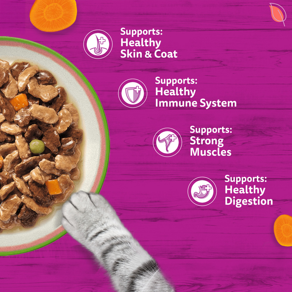 Pack of 12 Whiskas Tasty Mix in Gravy Cat Food Pouches Image 3