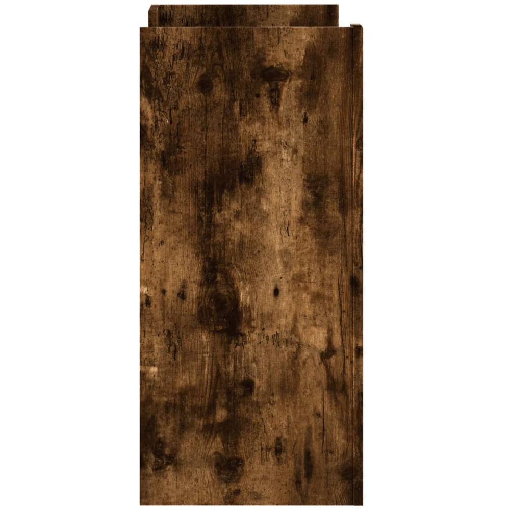 vidaXL Single Door 3 Shelf Smoked Oak Sideboard Image 5