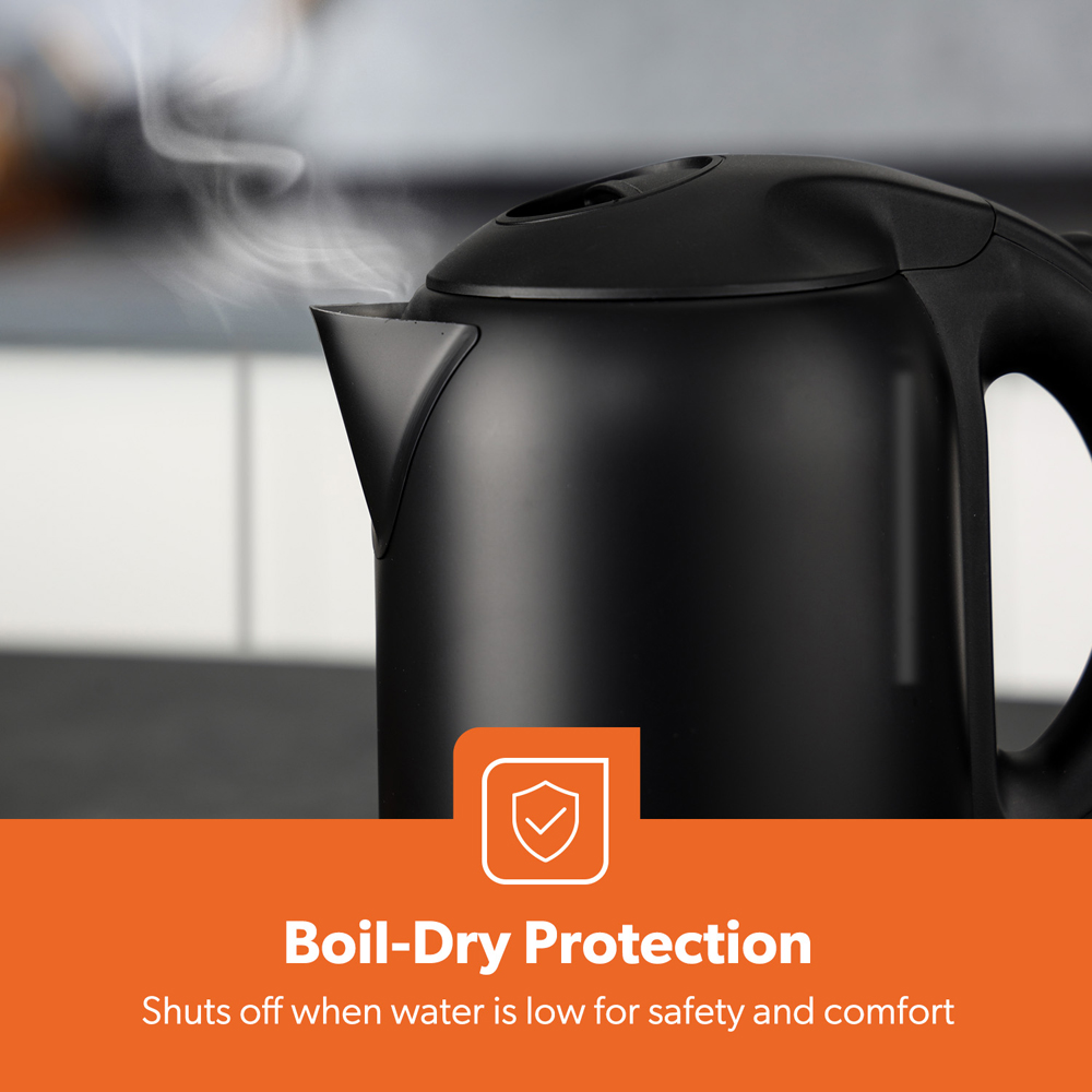 Geepas GK5466UK-BK Matte Black 1.8L Cordless Kettle 1800W Image 5