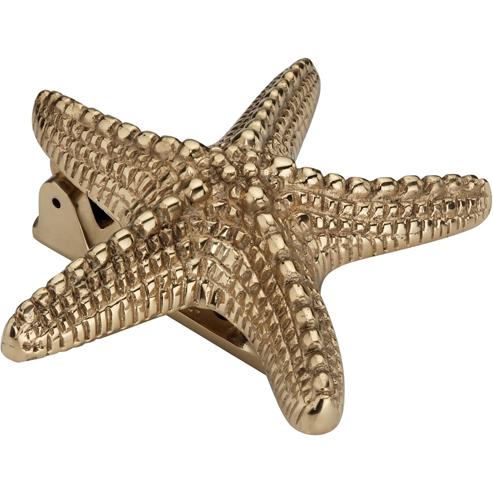 Spira Brass Polished Brass Starfish Door Knocker Image 3