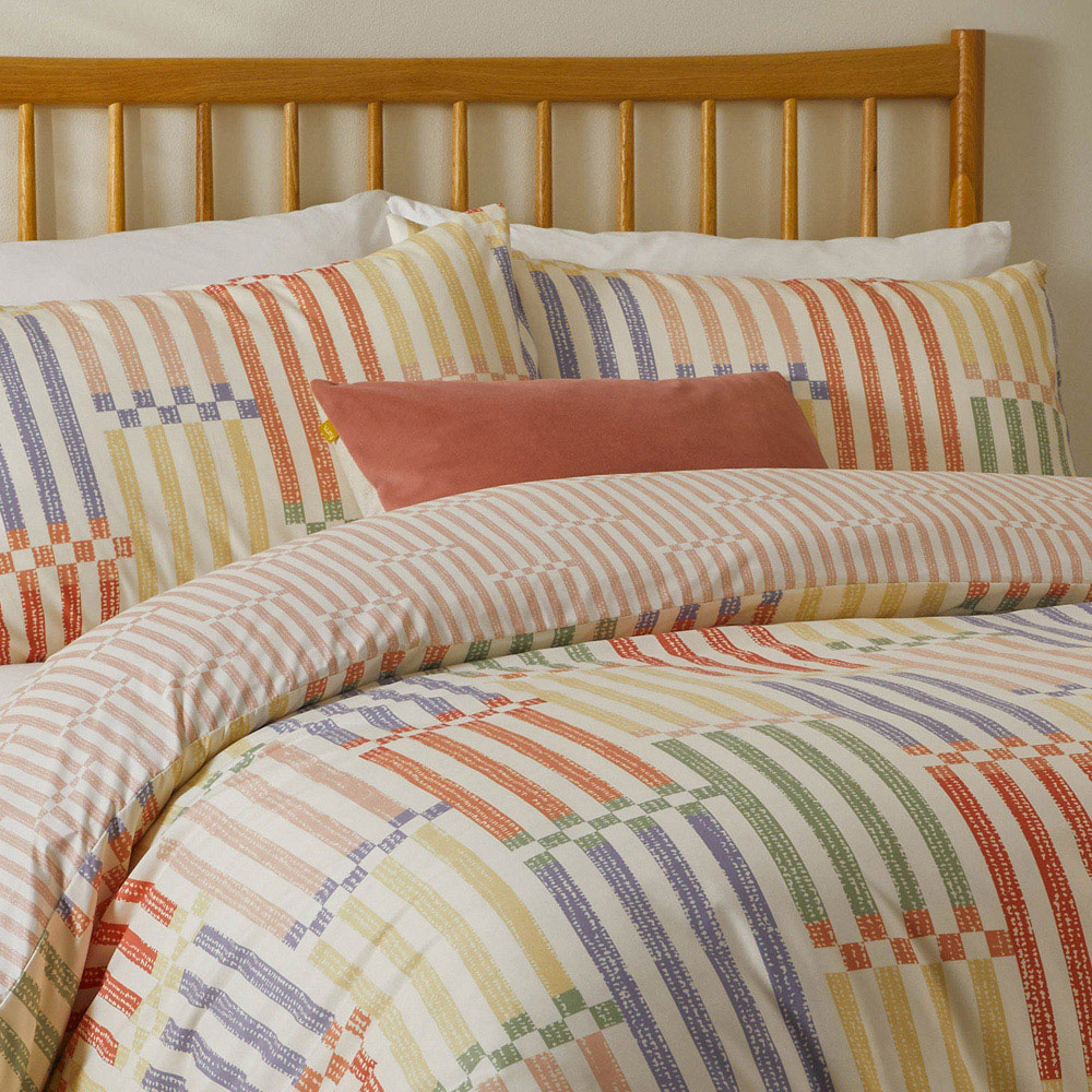 Duvet Day Madison Double Multicolour Stripe Abstract Duvet Set Image 3