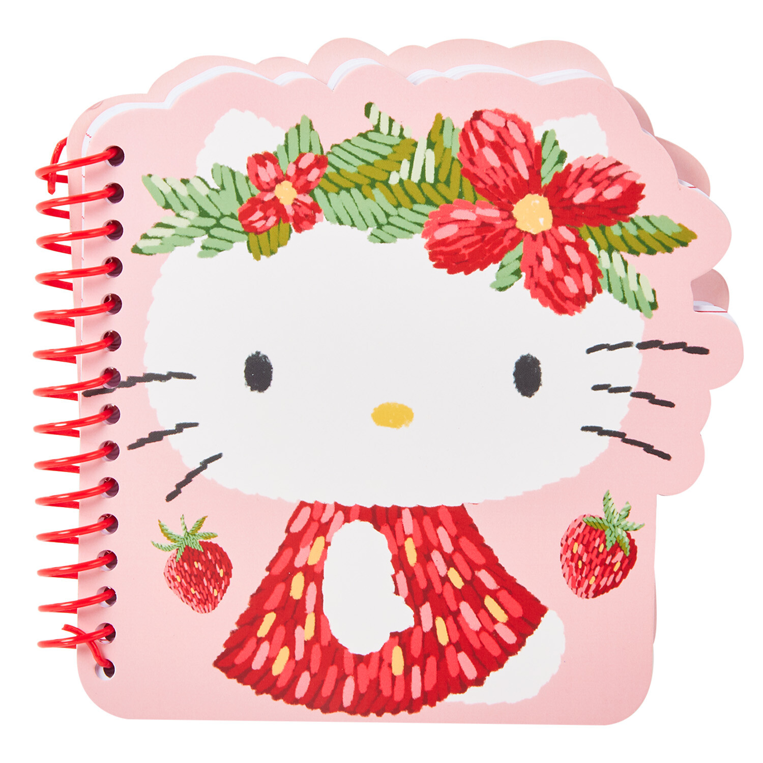 Strawberry Hello Kitty Shaped Notebook - Pink Image 1