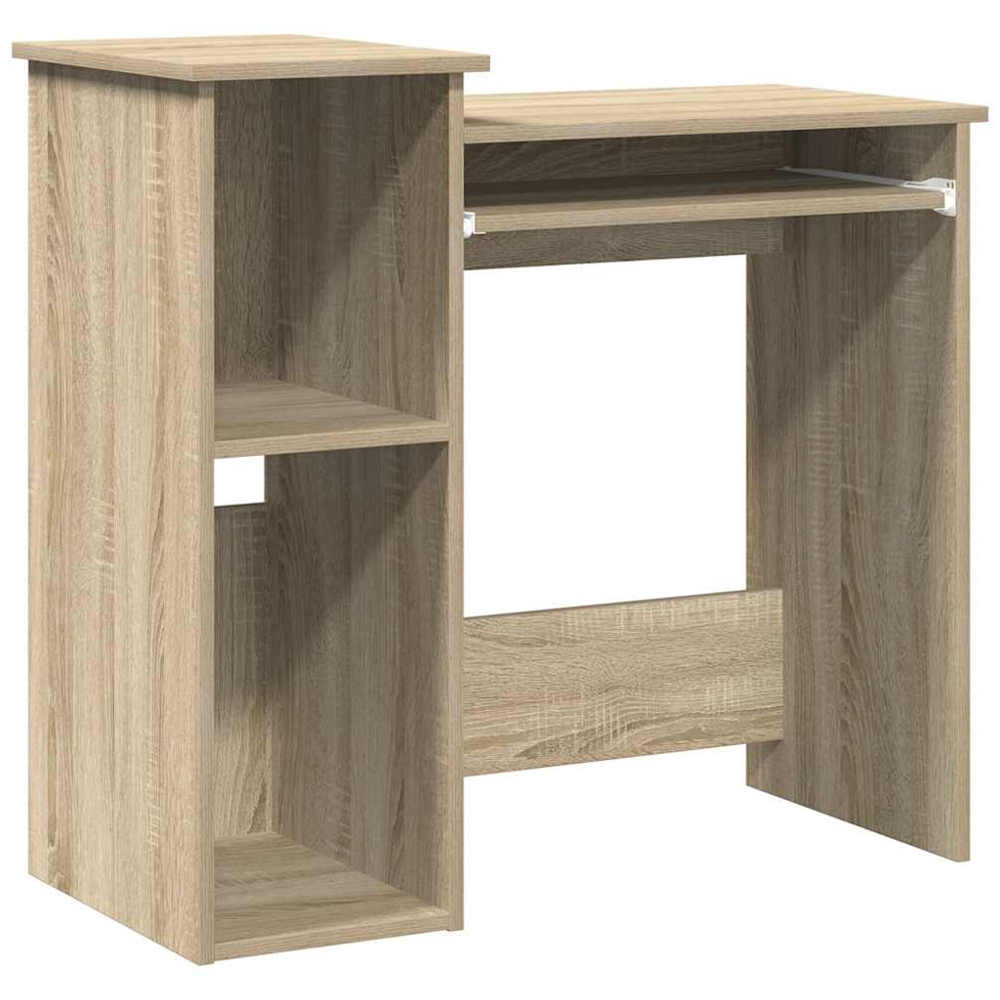 vidaXL 2 Shelf Computer Desk with Keyboard Tray Sonoma Oak Image 2
