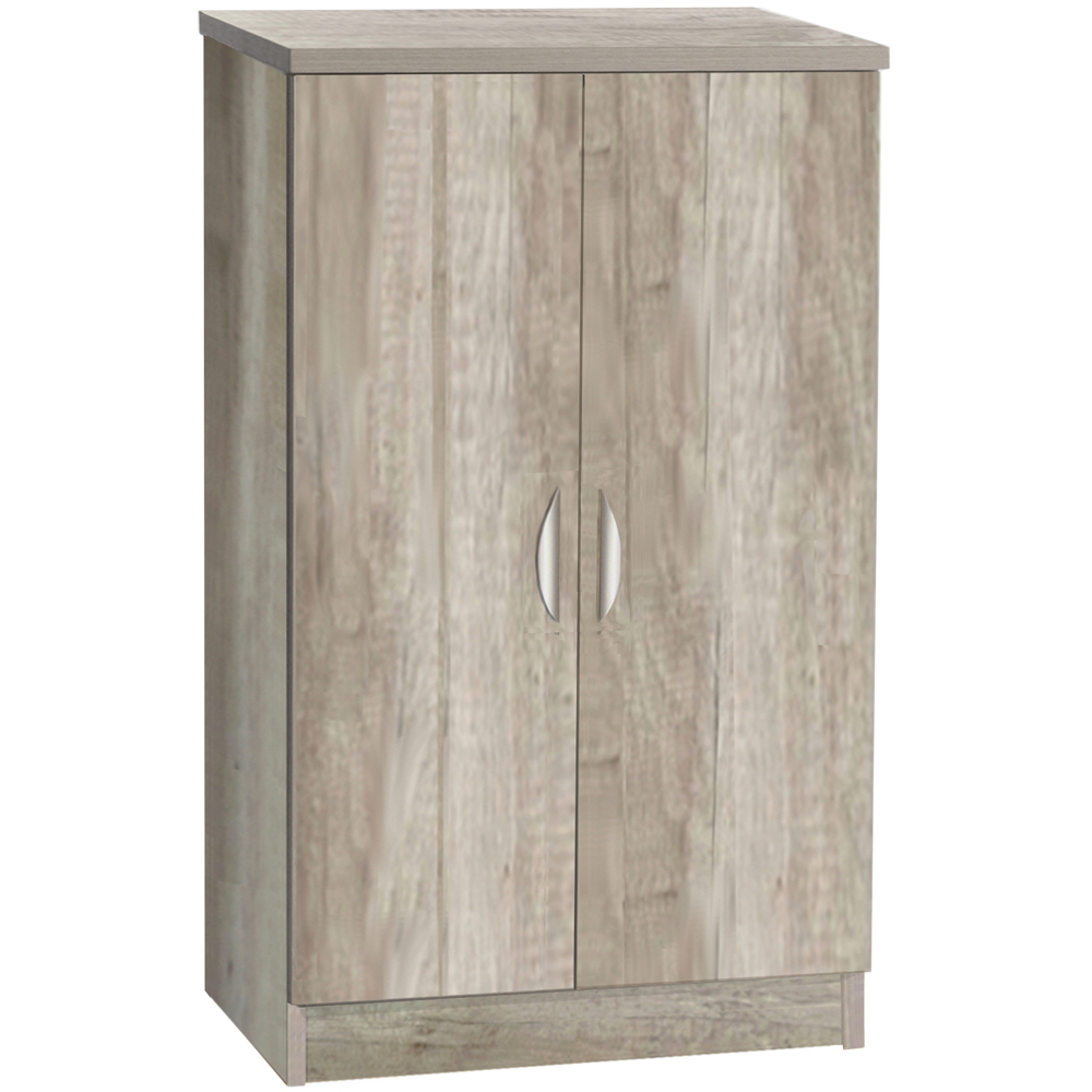 R White Cabinets 2 Door Grey Nebraska Mid Height Cupboard Image 2
