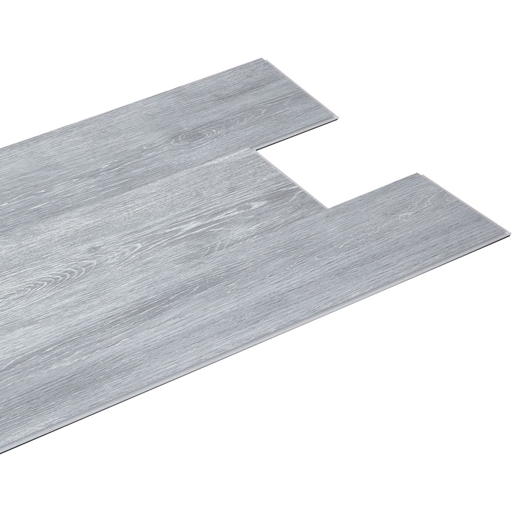 Living and Home Smoky Grey Wood Grain Rectangle PVC Flooring 20 Pack Image 3