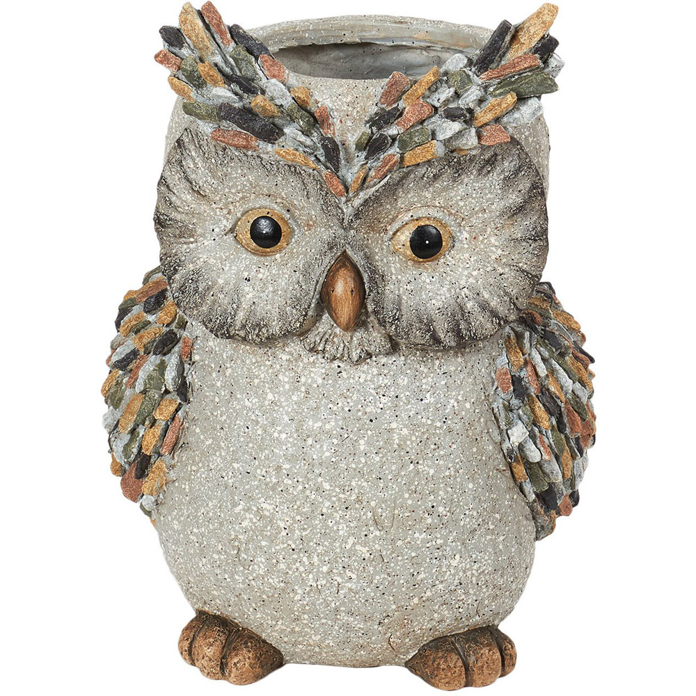 Indoor Owl Planter - Natural Image 1