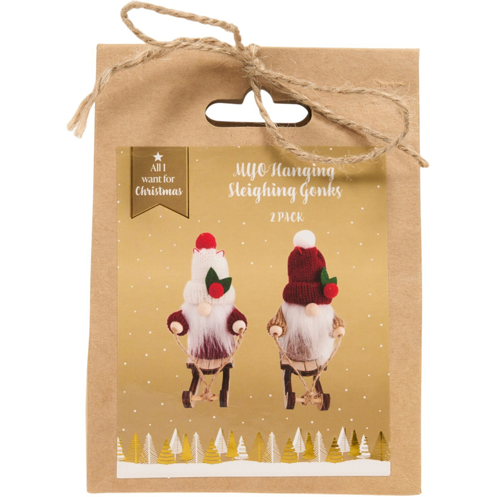 Make Your Own Hanging Sleighing Gonks Kit Image 1