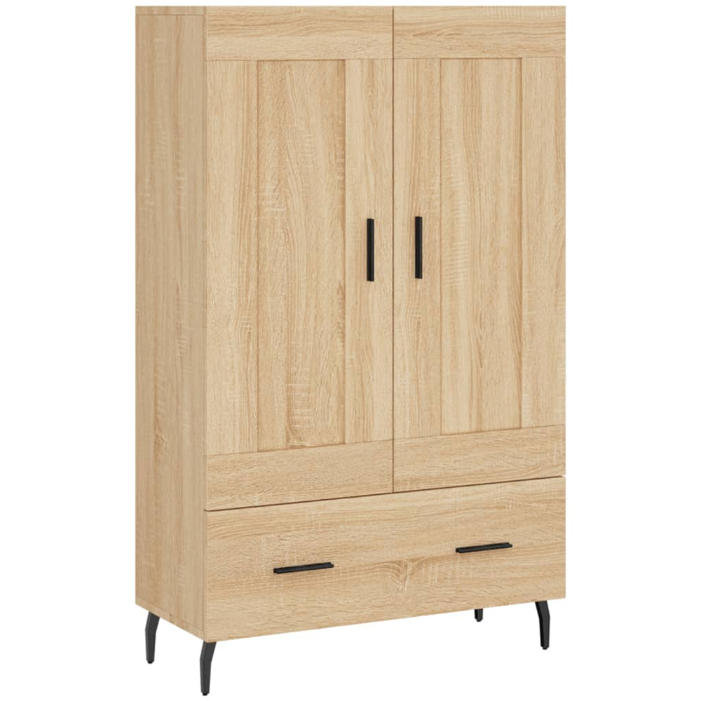 vidaXL 2 Door Single Drawer Sonoma Oak Highboard Image 2