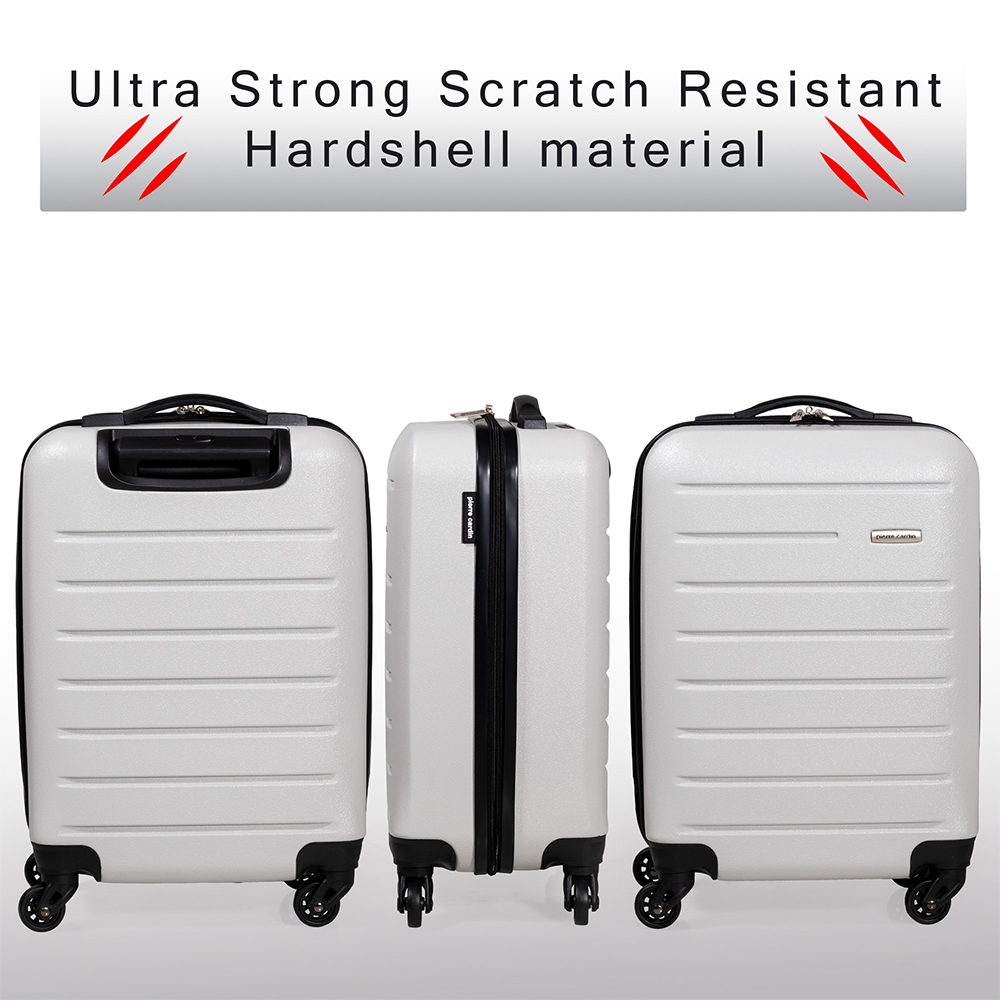 Pierre Cardin Voyager Small Silver Hard Shell Lightweight Trolley Suitcase Image 3