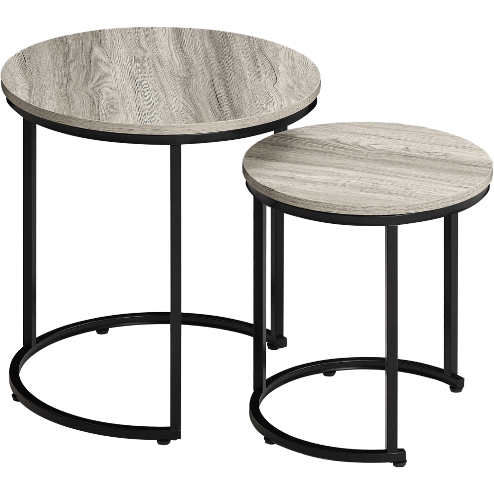 VIDA DESIGNS Brooklyn Grey Nest of Tables Set of 2 Image 2