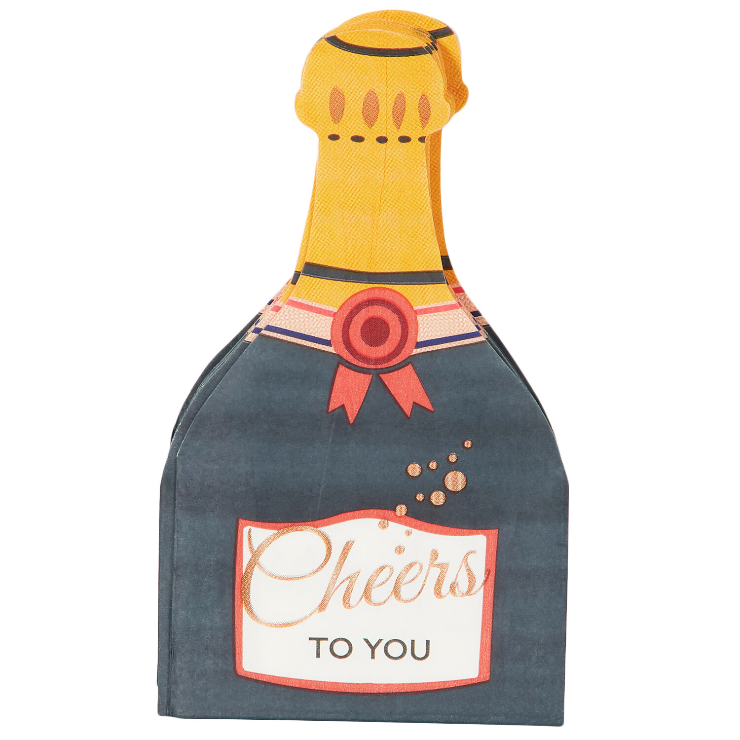 Champagne Bottle Napkins - Multicolour Image 1