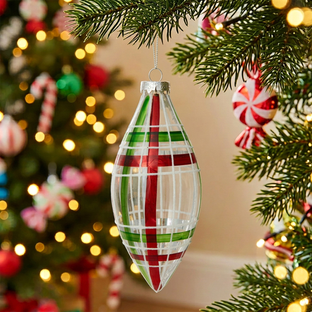 Plaid Glass Bauble Image 3