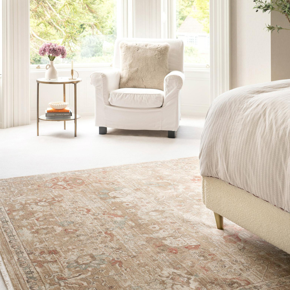 Kukoon Mona Dahlia Beige Vintage Rug 200 x 290cm Image 1