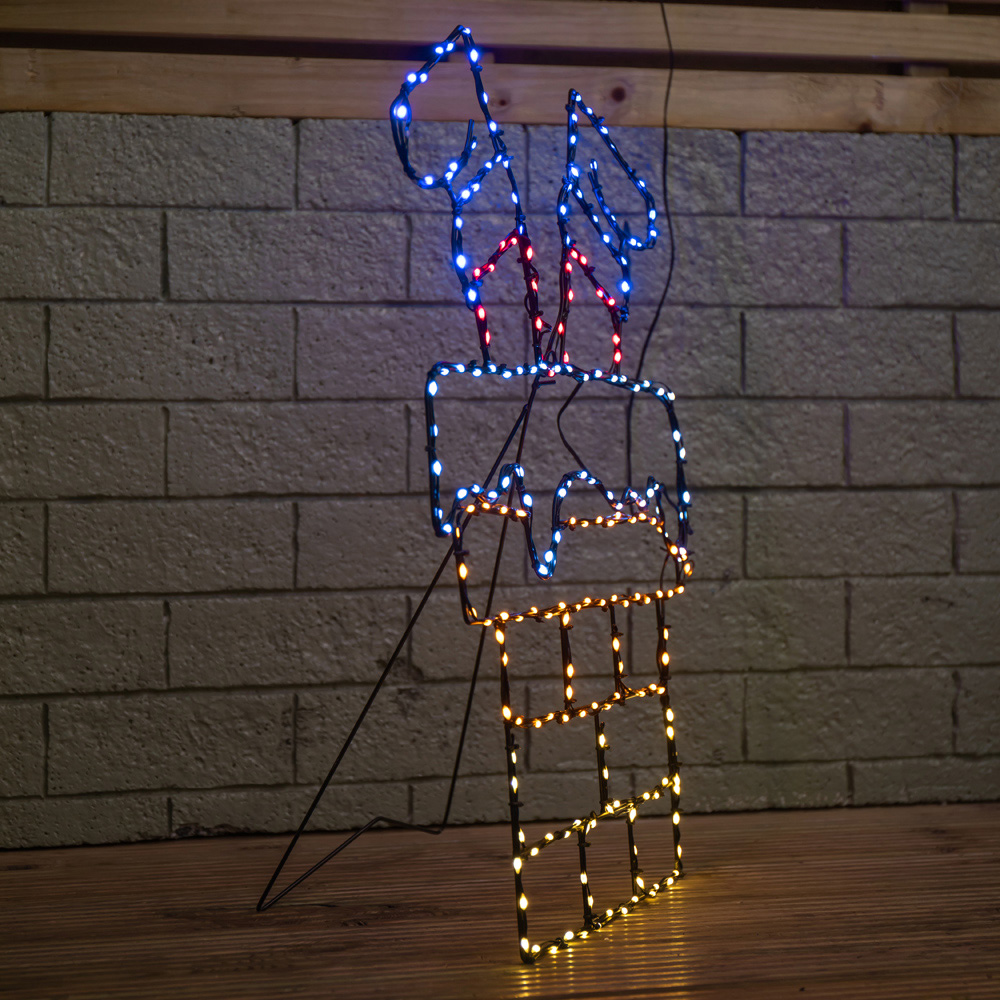 Samuel Alexander Multicolour LED FlexiBrights Light Up Santa Down Chimney Christmas Decoration Image 8