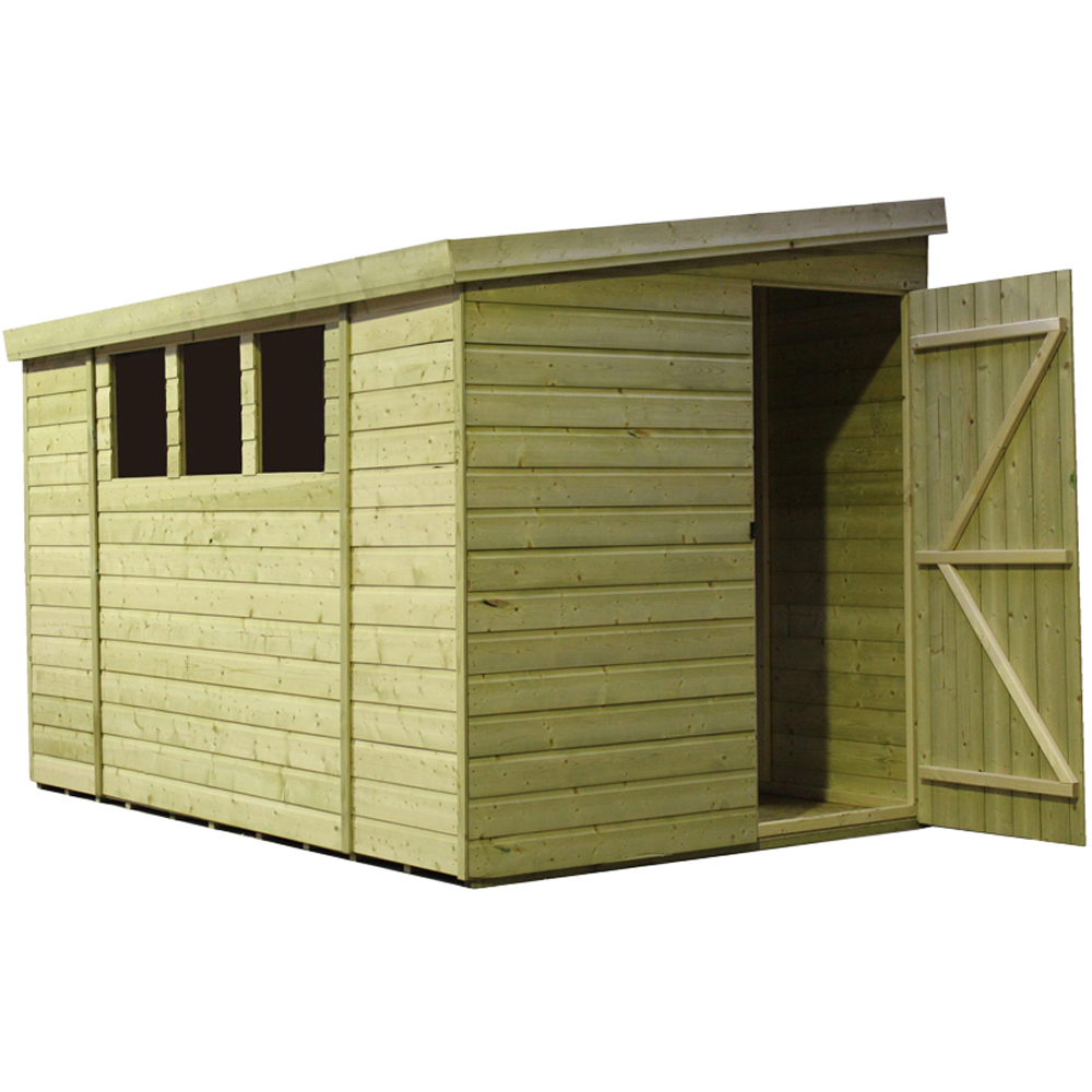 Empire Sheds 3000 14 x 5ft Tongue and Groove Wooden Pent Garden Shed Image 1