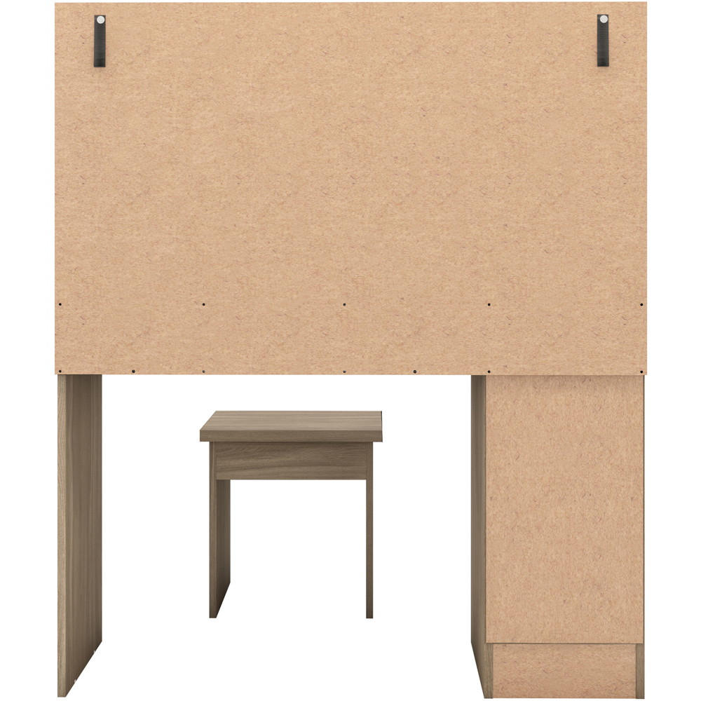 Seconique Nevada 2 Drawer Rustic Oak Effect Dressing Table Set with Mirror Image 6