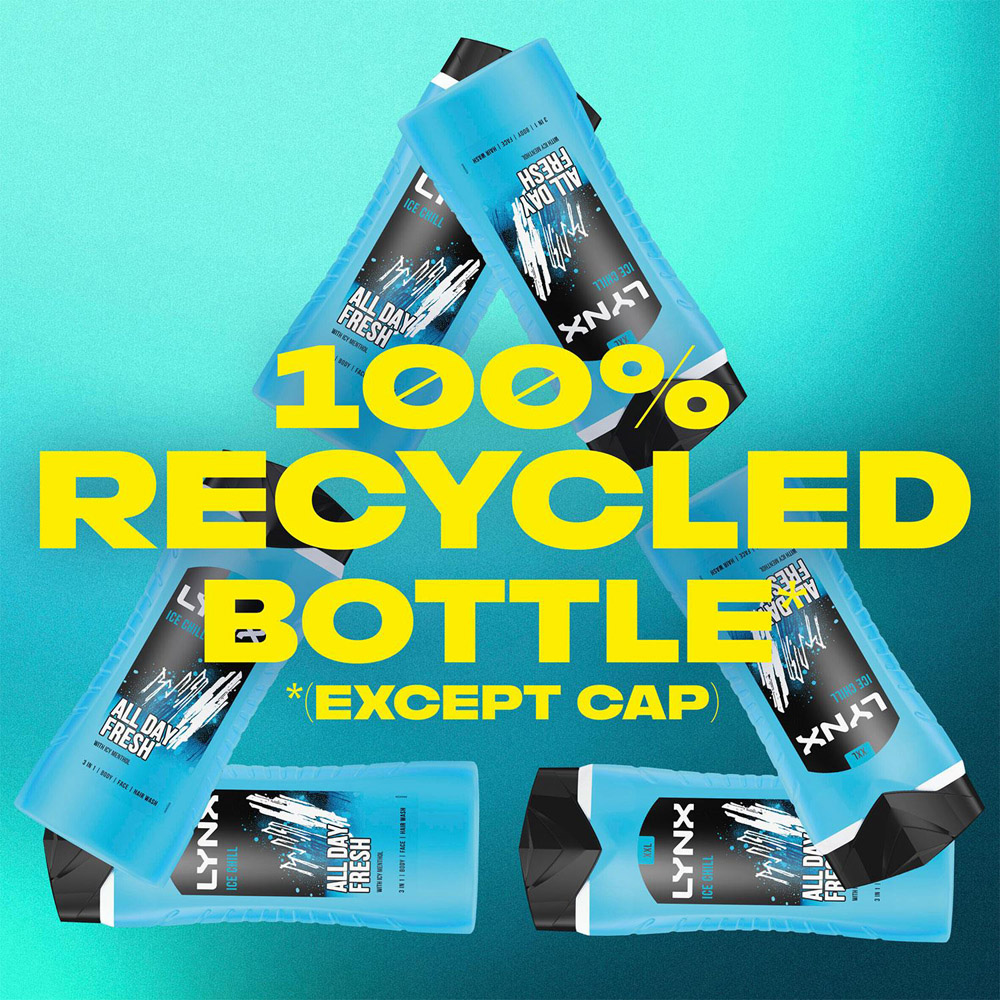 Lynx Ice Chill Iced Mint and Lemon Shower Gel 500ml 3 Pack Image 5