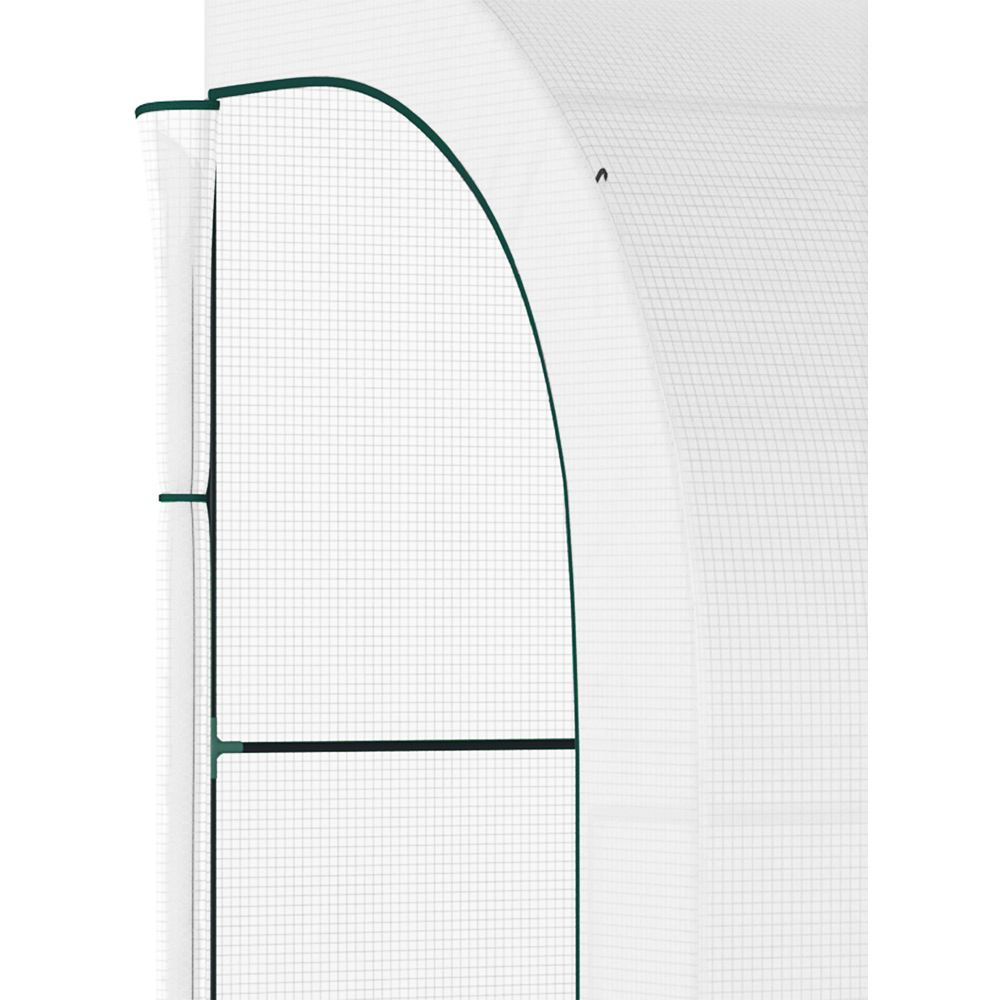 Outsunny White 5 x 10ft 3-Tier Walk In Greenhouse Image 3
