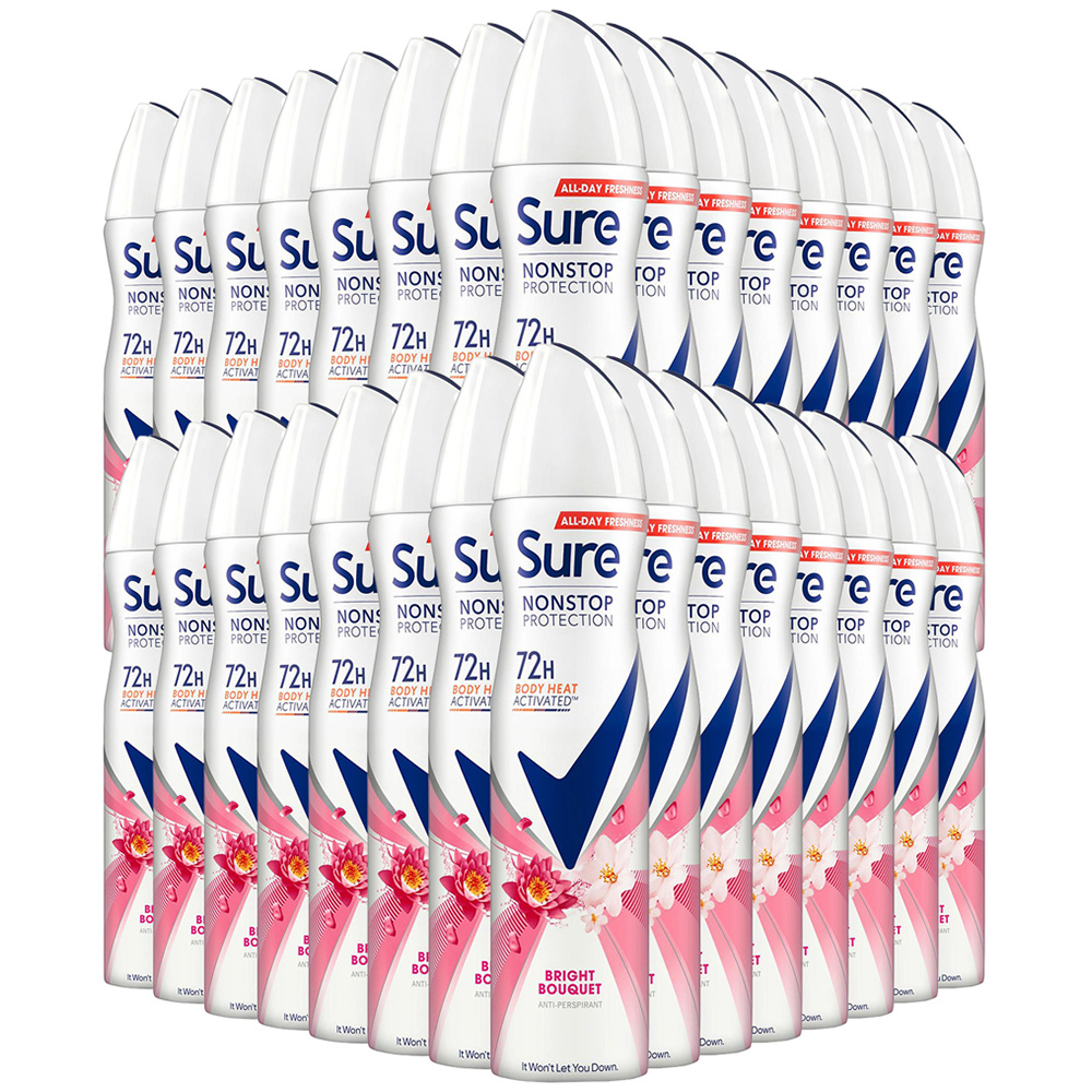 Sure Women Bright Bouquet 72H Protection Anti-Perspirant Deodorant 250ml 30 Pack Image 1
