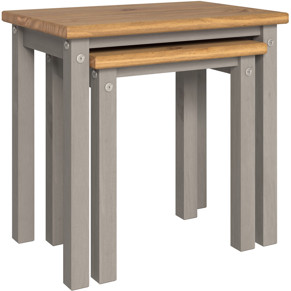 Core Products Corona Linea Grey Nested Tables Set of 2 Image 2