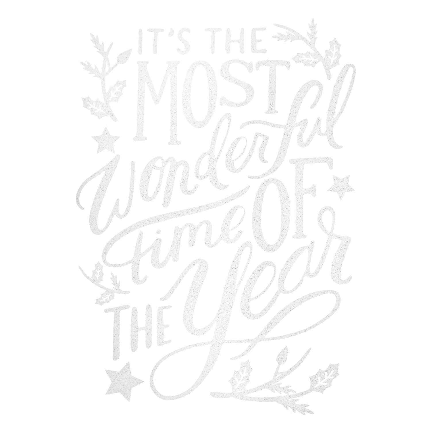 Frosted Fairytale Christmas Script Window Sticker Decoration Image 2