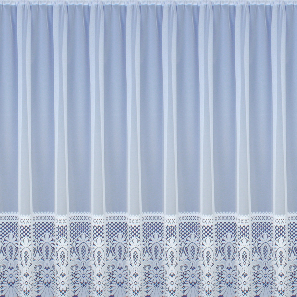 Tyrone Textiles Brazil White Pocket Header Net Curtain 500 x 101cm Image 2