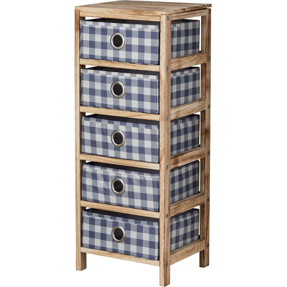Home Source Weybourne 5 Drawer Fabric Storage Unit Image 2