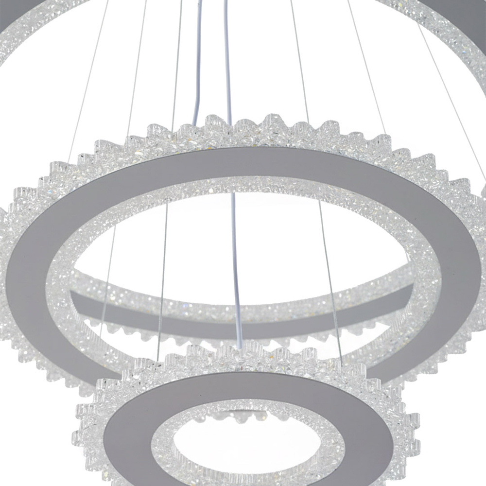 Living and Home Multi-Layer Ring LED Pendant Light 60W Image 3